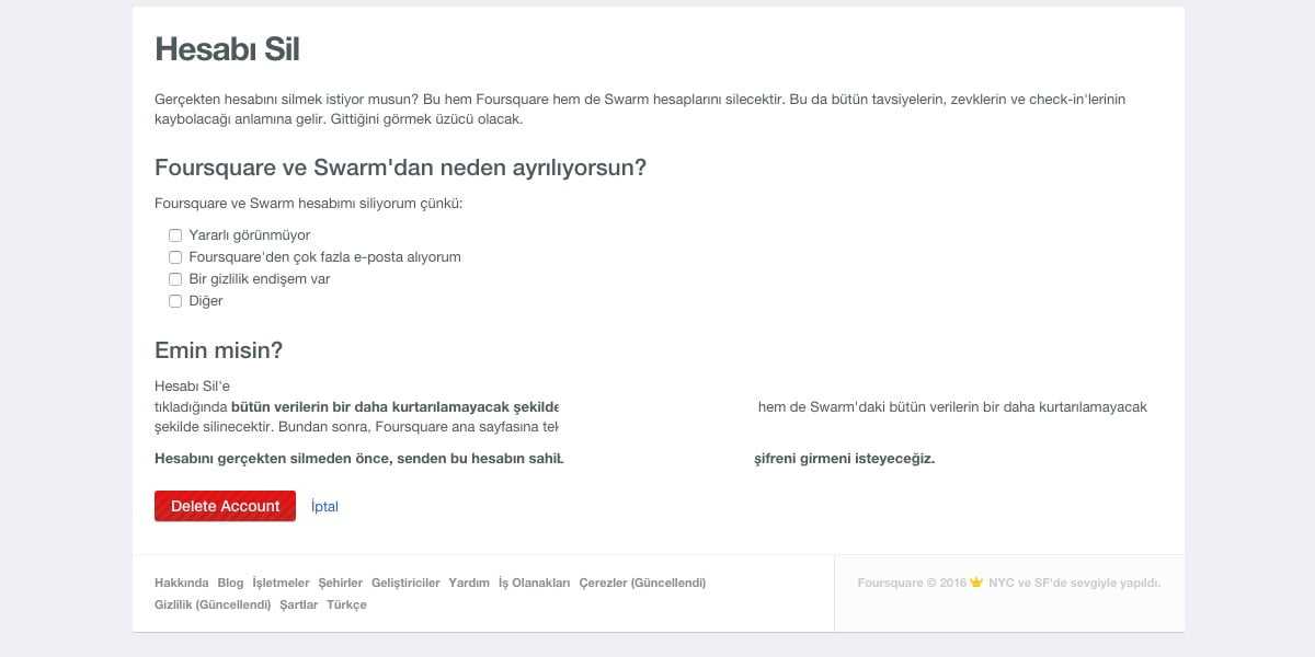 Swarm'da Hesap Silme İşlemi Nasıl Yapılır ?