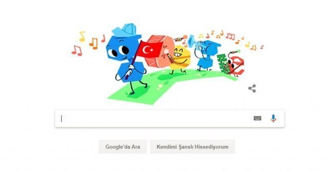 Google'dan 23 Nisan'a özel Doodle Google'dan 23 Nisan'a özel Doodle
