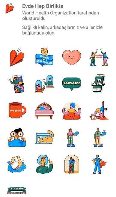  WhatsApp  tan Koronavir s d nemine zel sticker  