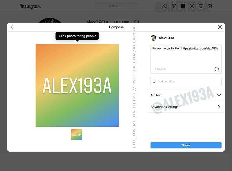 Instagram Masaüstü Sürümüne Paylaşım Seçeneği Geliyor