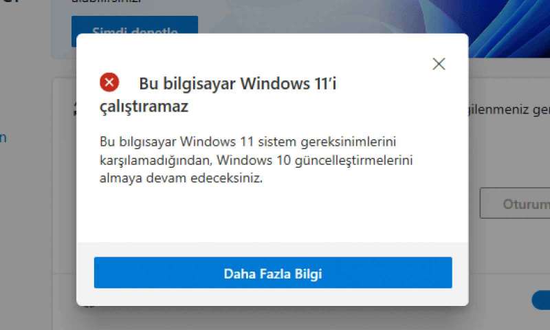 Bu Bilgisayar Windows 11'i Çalıştıramaz Hatası Nasıl Çözülür 2021 ?