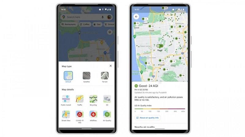 Google Haritalar Gidilen Yerlerin Hava Kalitesini Gösterecek