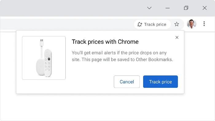 Google, Chrome tarayıcısına fiyat takip özelliğini dahil etti.